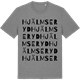 Mid Heather Gray t-shirt med Hjälmseryd ordlek t-shirt