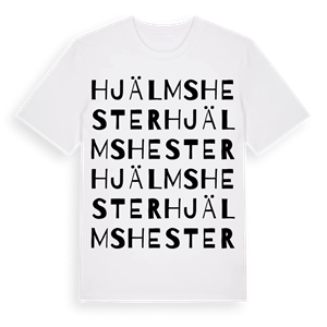 Hjälmshester ordlek t-shirt – ekologisk bomull t-shirt från Pinshirt