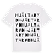 White t-shirt med Hjältaryd ordlek t-shirt