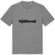 Mid Heather Gray t-shirt med Hjältevad fetstil t-shirt