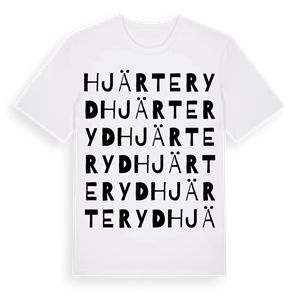Hjärteryd ordlek t-shirt – ekologisk bomull t-shirt från Pinshirt