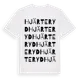 White t-shirt med Hjärteryd ordlek t-shirt