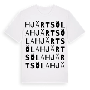 Hjärtsöla ordlek t-shirt – ekologisk bomull t-shirt från Pinshirt