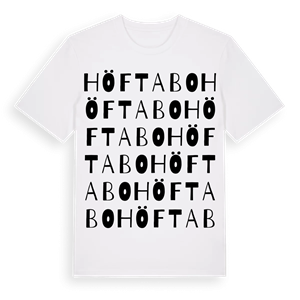Höftabo ordlek t-shirt – ekologisk bomull t-shirt från Pinshirt