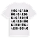 White t-shirt med Högagård ordlek t-shirt