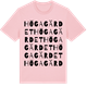 Pink Cotton t-shirt med Högagärdet ordlek t-shirt