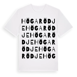 Högarödje ordlek t-shirt – ekologisk bomull t-shirt från Pinshirt