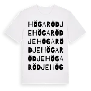 Högarödje ordlek t-shirt – ekologisk bomull t-shirt från Pinshirt