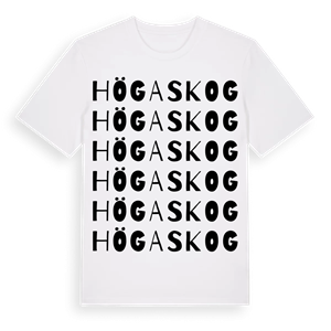 Högaskog ordlek t-shirt – ekologisk bomull t-shirt från Pinshirt
