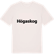 Vintage White t-shirt med Högaskog fetstil t-shirt
