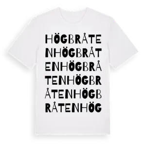 Högbråten ordlek t-shirt – ekologisk bomull t-shirt från Pinshirt