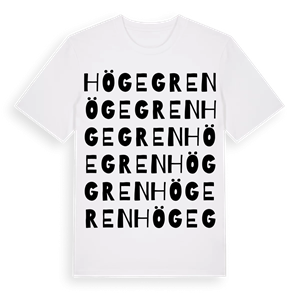 Högegren ordlek t-shirt – ekologisk bomull t-shirt från Pinshirt