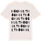 Vintage White t-shirt med Höghult ordlek t-shirt
