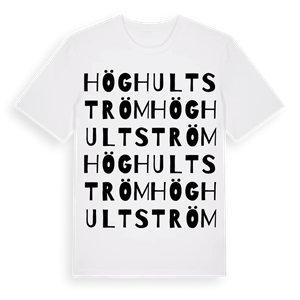 Höghultström ordlek t-shirt – ekologisk bomull t-shirt från Pinshirt