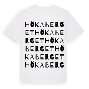 Hökaberget ordlek t-shirt – ekologisk bomull t-shirt från Pinshirt