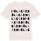 Vintage White t-shirt med Hökagård ordlek t-shirt