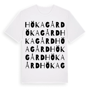 Hökagård ordlek t-shirt – ekologisk bomull t-shirt från Pinshirt