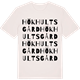 Vintage White t-shirt med Hökhults gård ordlek t-shirt
