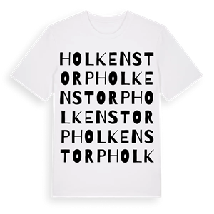 Holkenstorp ordlek t-shirt – ekologisk bomull t-shirt från Pinshirt