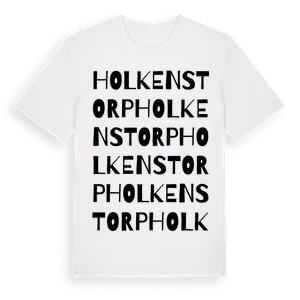 Holkenstorp ordlek t-shirt – ekologisk bomull t-shirt från Pinshirt