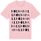 Pink Cotton t-shirt med Holmahall ordlek t-shirt