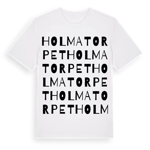 Holmatorpet ordlek t-shirt – ekologisk bomull t-shirt från Pinshirt