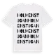 White t-shirt med Holmenstugan ordlek t-shirt