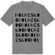 Mid Heather Gray t-shirt med Holmeskog ordlek t-shirt