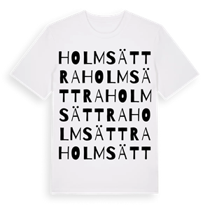 Holmsättra ordlek t-shirt – ekologisk bomull t-shirt från Pinshirt