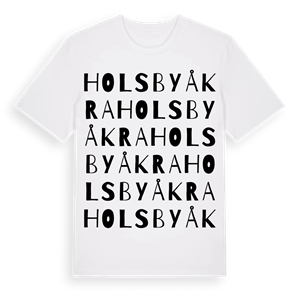 Holsbyåkra ordlek t-shirt – ekologisk bomull t-shirt från Pinshirt