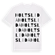 White t-shirt med Holtslida ordlek t-shirt