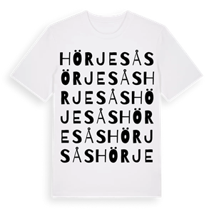 Hörjesås ordlek t-shirt – ekologisk bomull t-shirt från Pinshirt