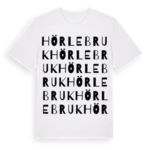 Hörle bruk ordlek t-shirt – ekologisk bomull t-shirt från Pinshirt