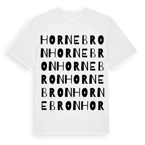 Hornebron ordlek t-shirt – ekologisk bomull t-shirt från Pinshirt