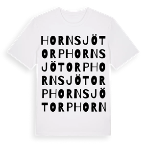 Hornsjötorp ordlek t-shirt – ekologisk bomull t-shirt från Pinshirt