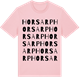 Pink Cotton t-shirt med Horsarp ordlek t-shirt