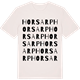 Vintage White t-shirt med Horsarp ordlek t-shirt