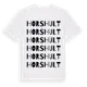 White t-shirt med Horshult ordlek t-shirt