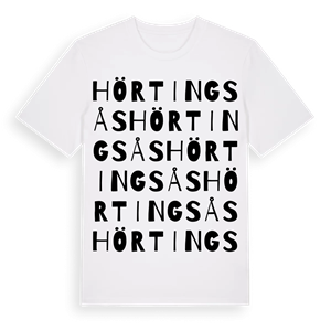 Hörtingsås ordlek t-shirt – ekologisk bomull t-shirt från Pinshirt