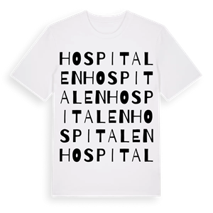 Hospitalen ordlek t-shirt – ekologisk bomull t-shirt från Pinshirt