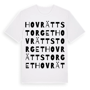 Hovrättstorget ordlek t-shirt – ekologisk bomull t-shirt från Pinshirt