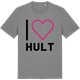 Mid Heather Gray t-shirt med Jag älskar Hult t-shirt stort tryck