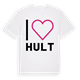 White t-shirt med Jag älskar Hult t-shirt stort tryck