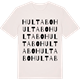 Vintage White t-shirt med Hultabo ordlek t-shirt
