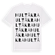 White t-shirt med Hultåkra ordlek t-shirt
