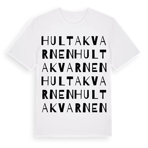 Hultakvarnen ordlek t-shirt – ekologisk bomull t-shirt från Pinshirt