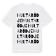 White t-shirt med Hultarödje ordlek t-shirt