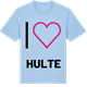 Blue Soul t-shirt med Jag älskar Hulte t-shirt stort tryck