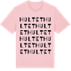 Pink Cotton t-shirt med Hultet ordlek t-shirt
