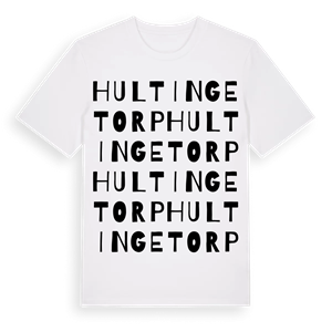 Hultingetorp ordlek t-shirt – ekologisk bomull t-shirt från Pinshirt